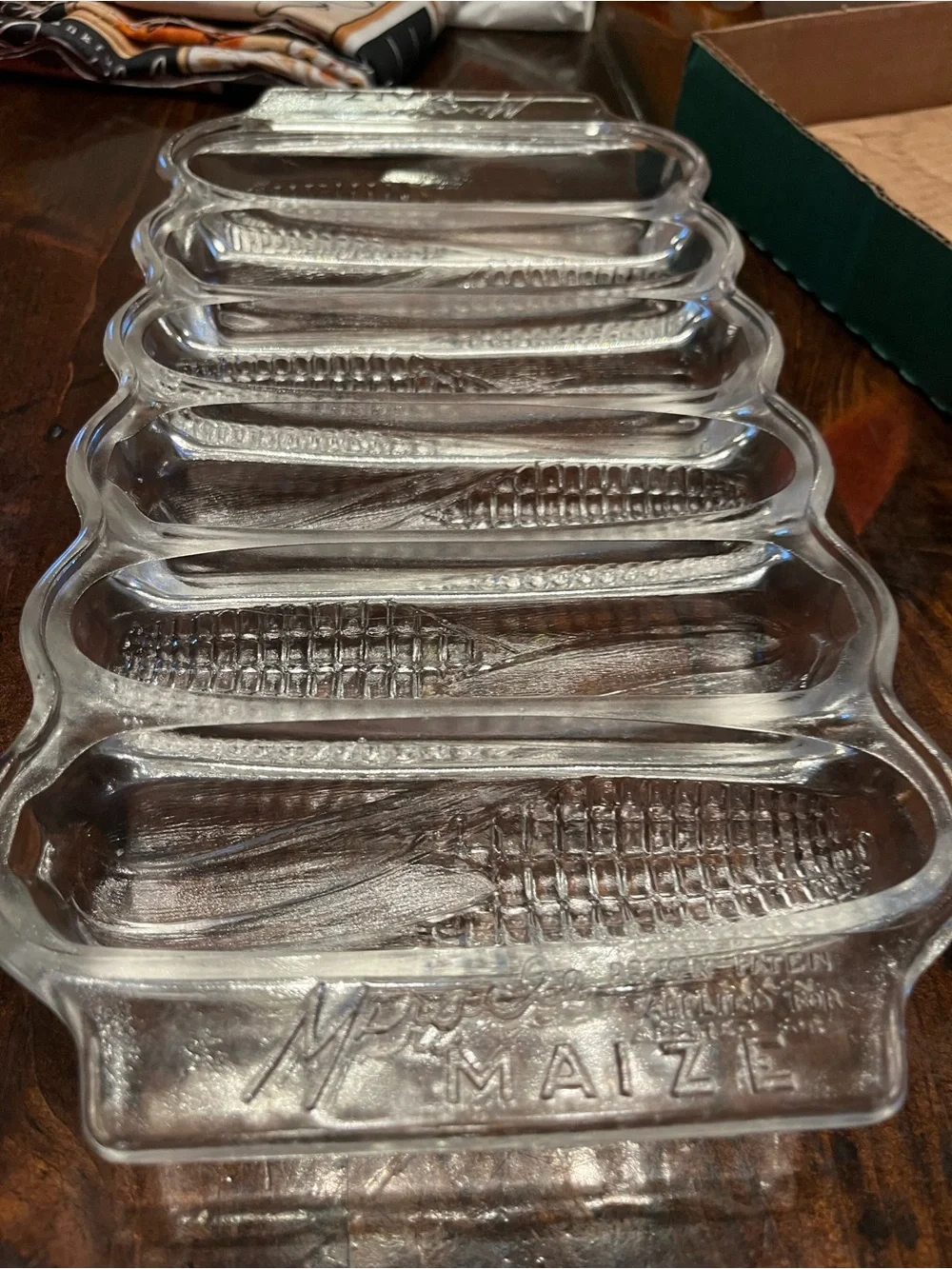Maize Glass Corn stick baking pan- Clear